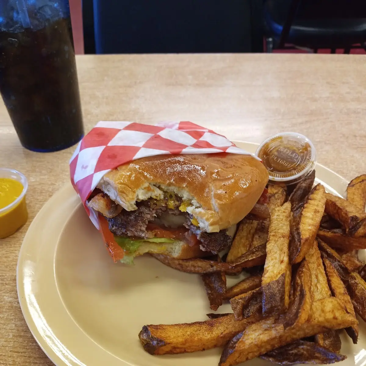 Bacon Cheeseburger and Fries