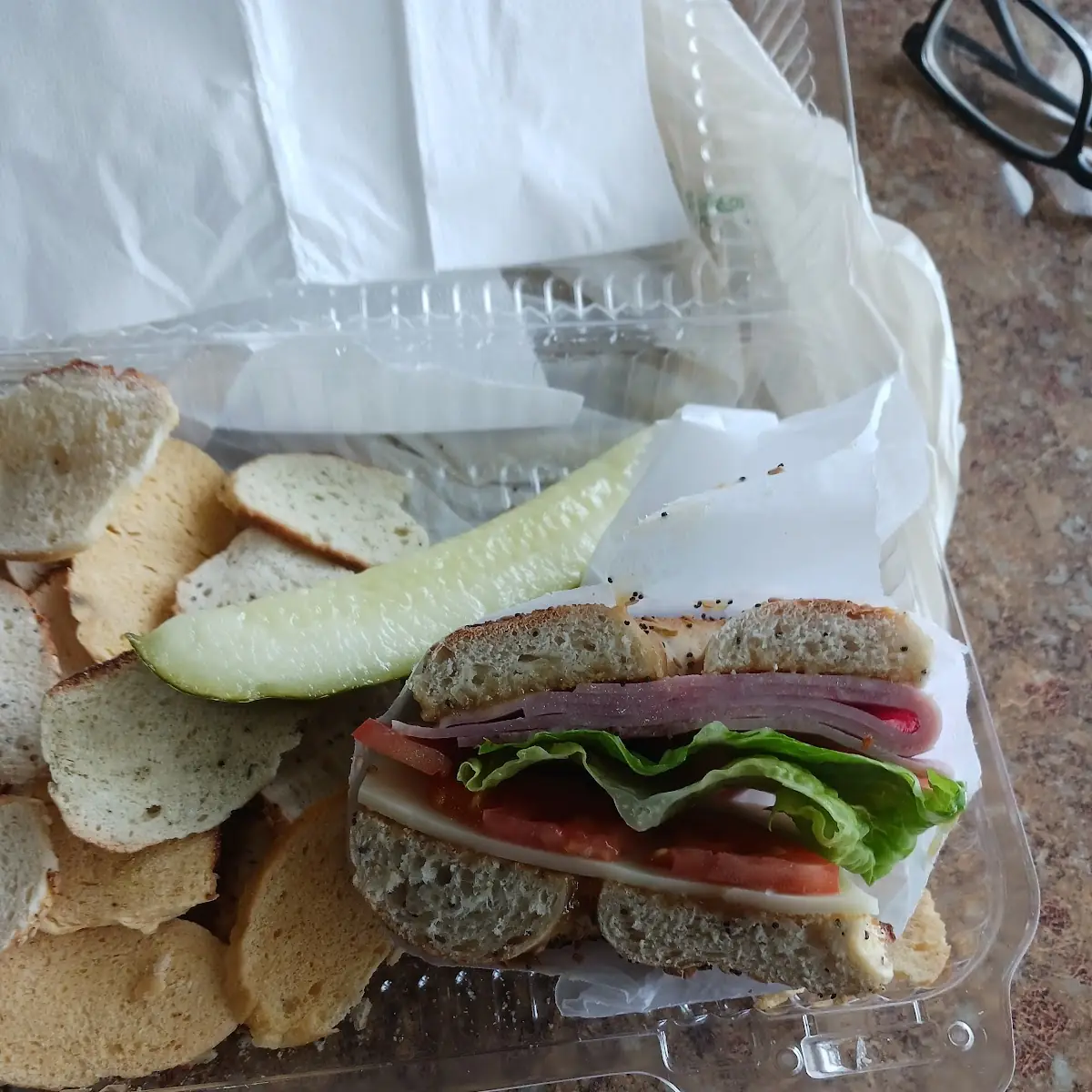 Ham and Cheese Bagel
