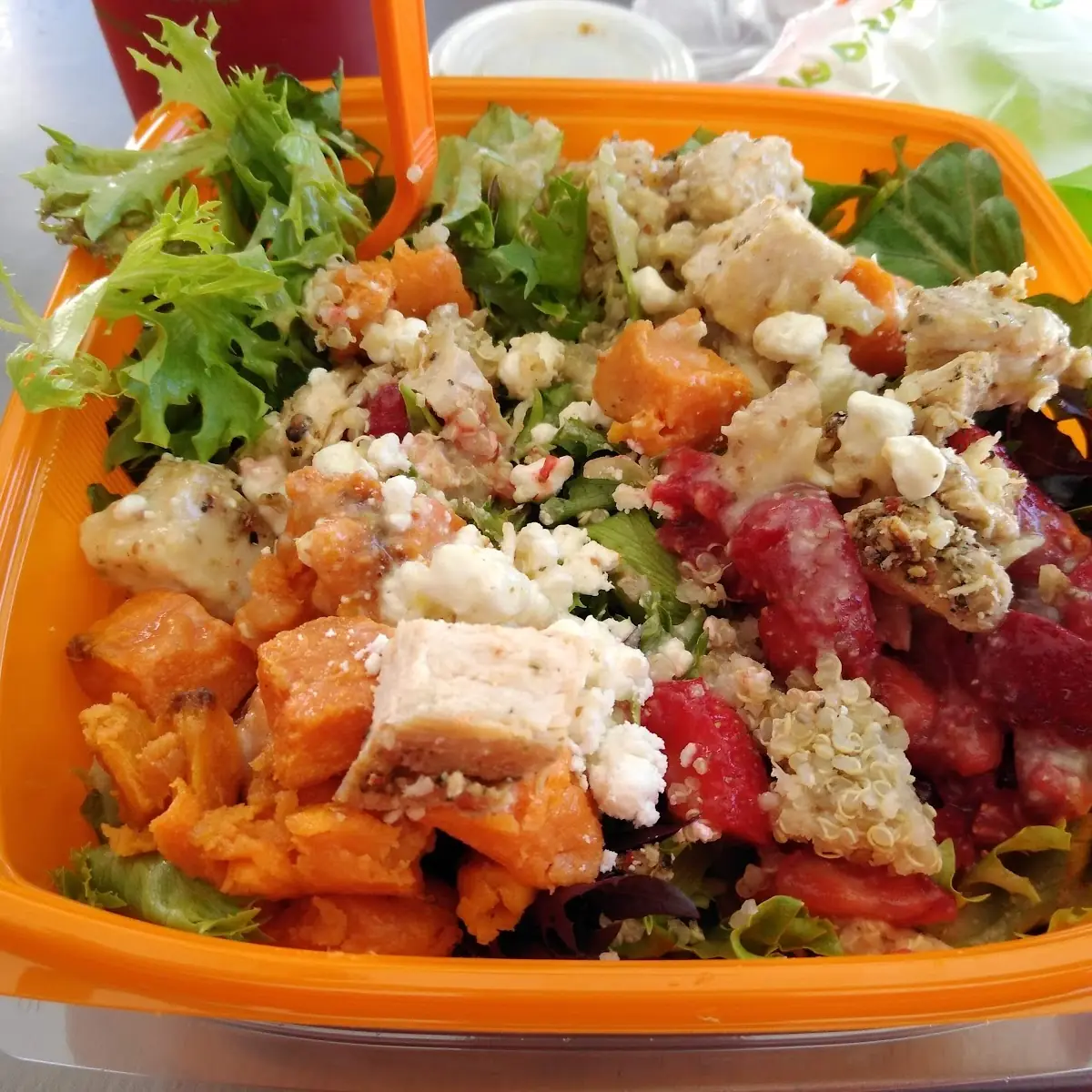 Strawberry Sweet & Sweet Potato Salad
