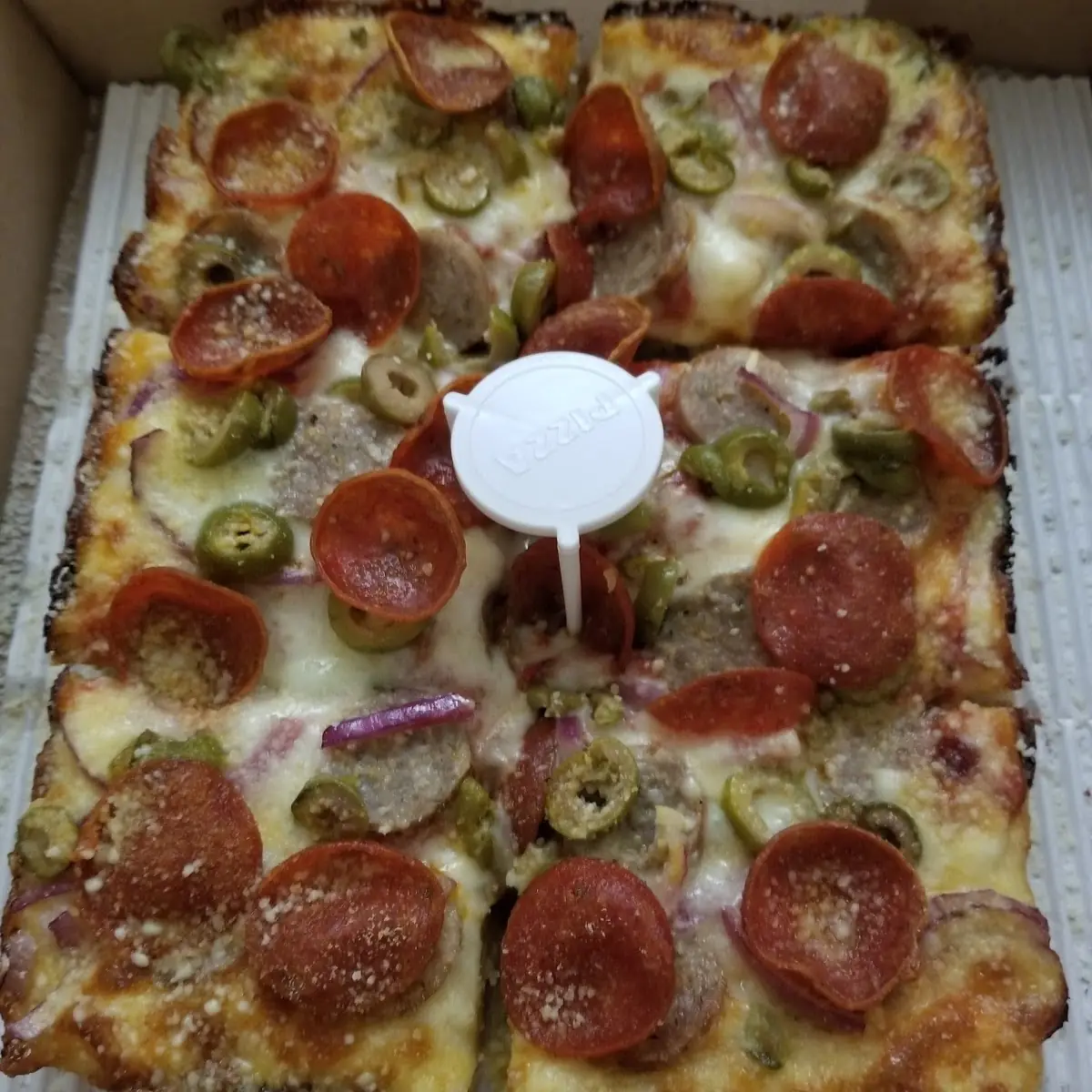 Square 4 Topping Pizza