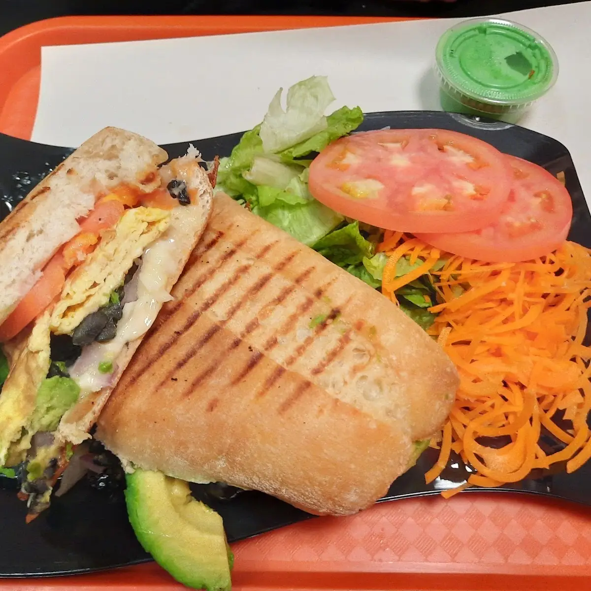 Cheese Omelette Panini Sandwich