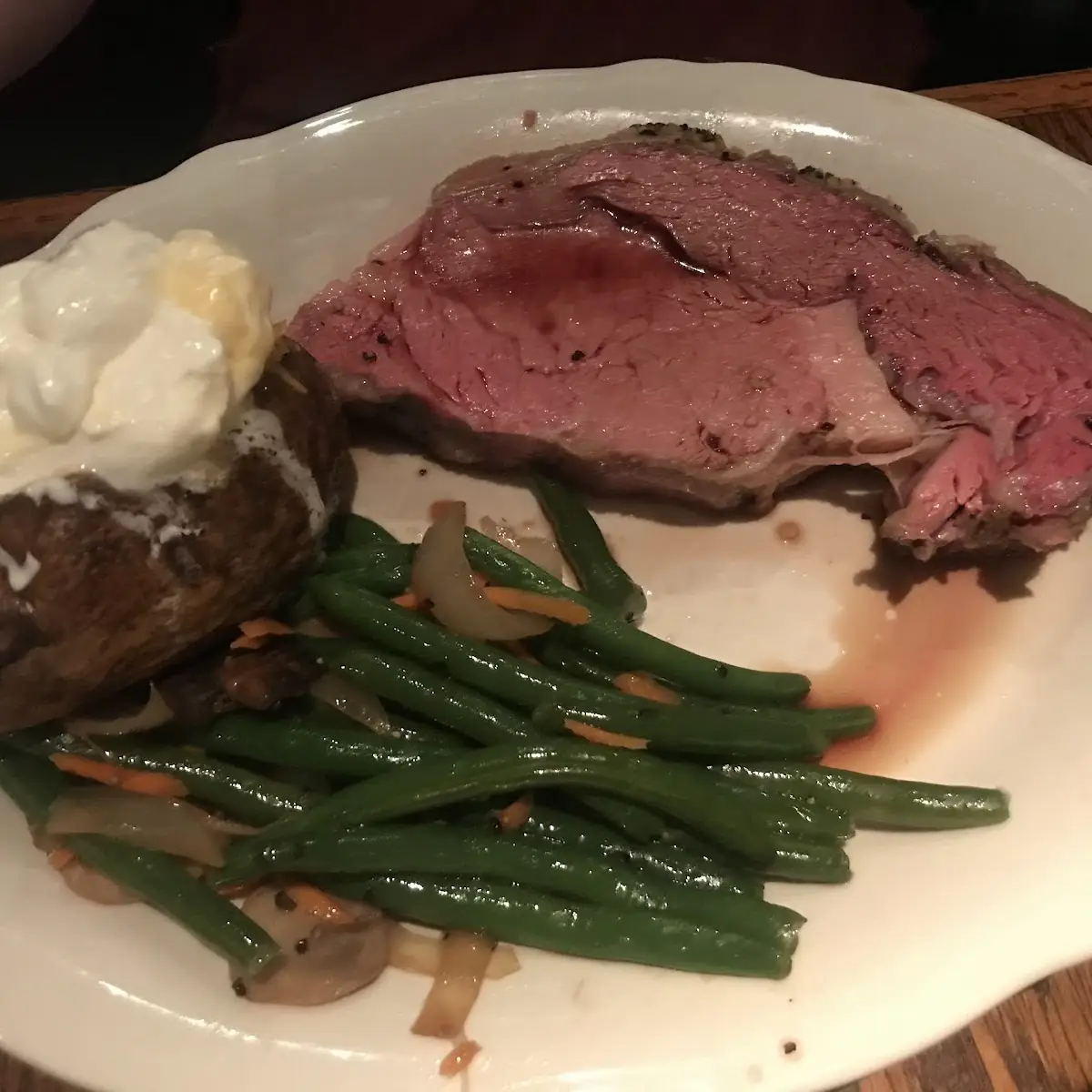 Prime Rib with Baked Potato