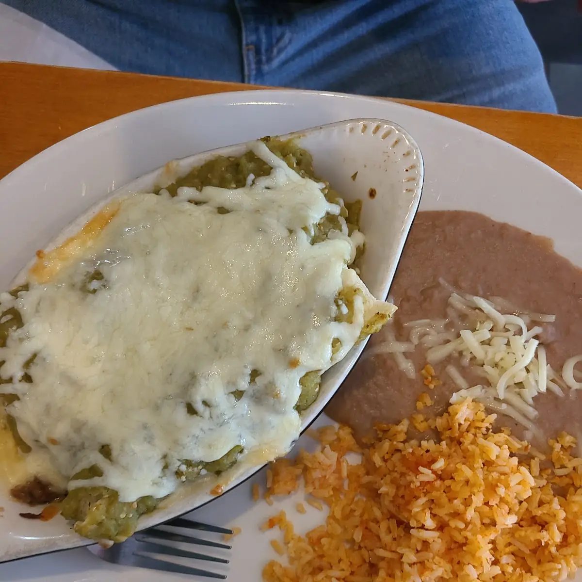 Green Chile Enchiladas with Rice