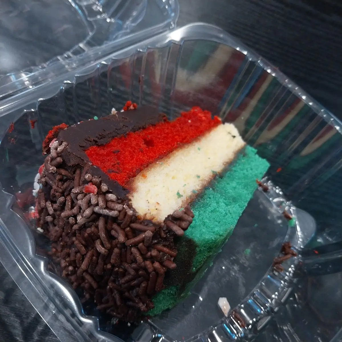 Rainbow Cake Slice