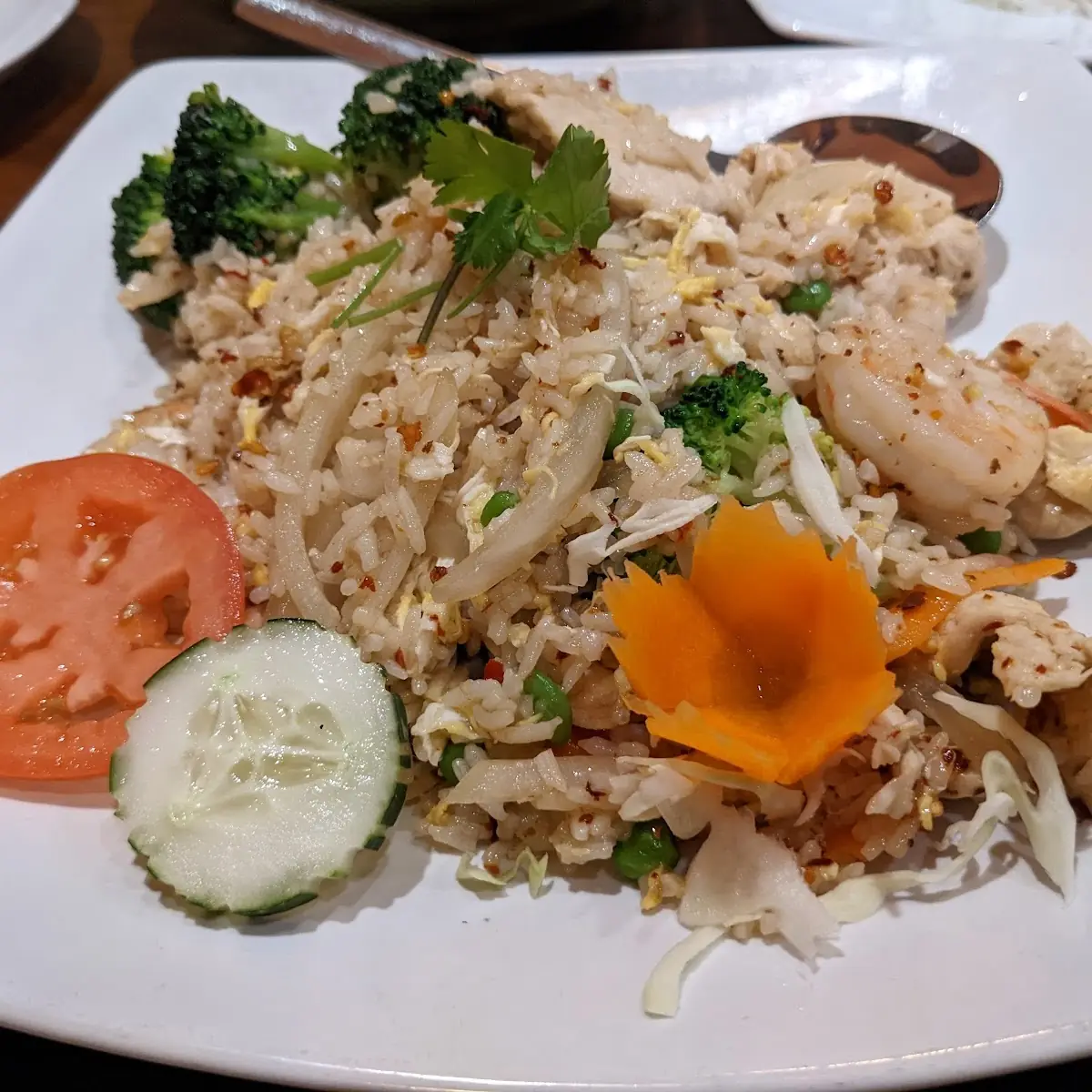 Spicy Basil Fried Rice Chicken Shrimp
