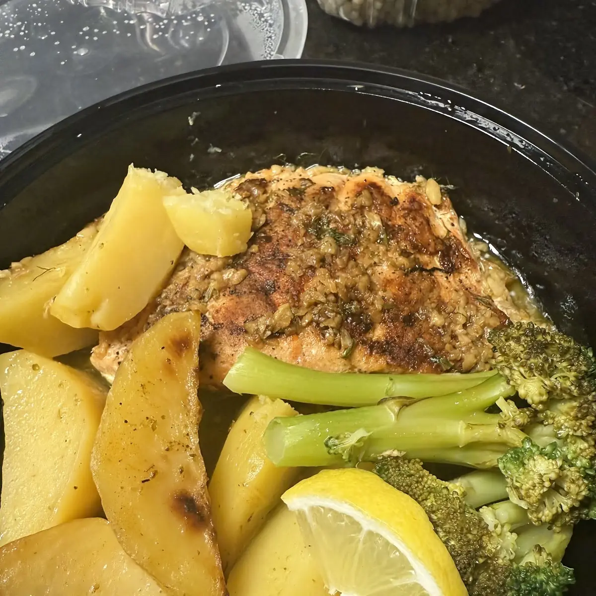 Salmon Fillet and Lemon Potatoes