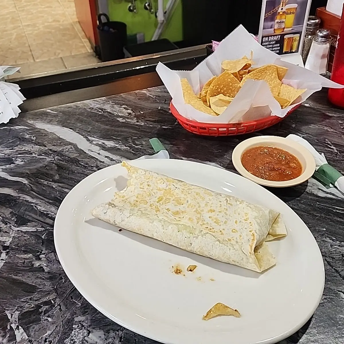 Steak Burrito Dinner