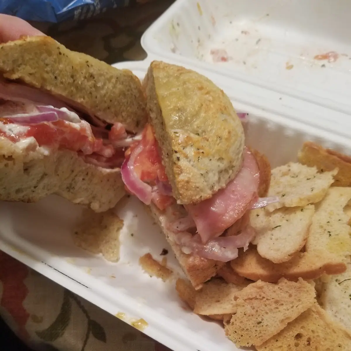 Hot Ham and Cheese Sandwich