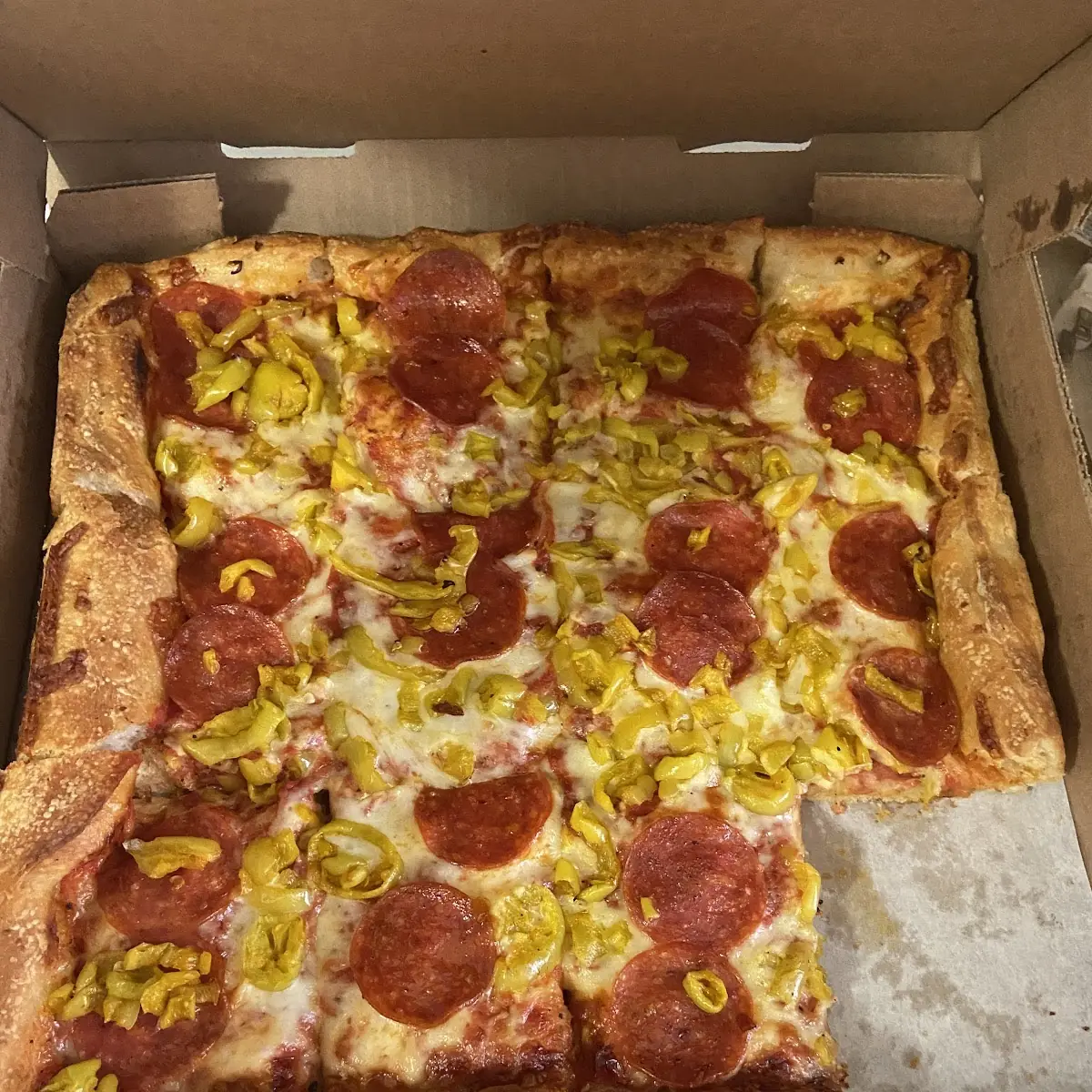 Pepperoni and Banana Peppers