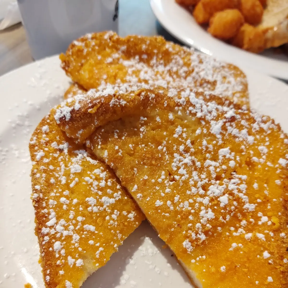 Captain Crunch French Toast and 2 Scramble Eggs