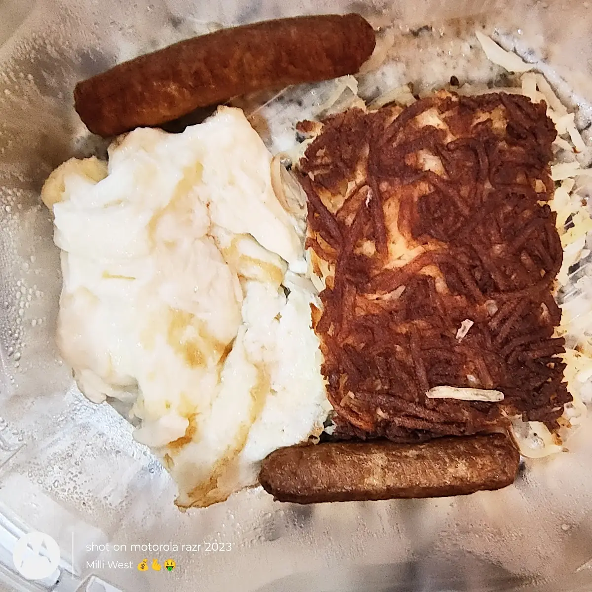Egg White Turkey Sausage and Hash Browns