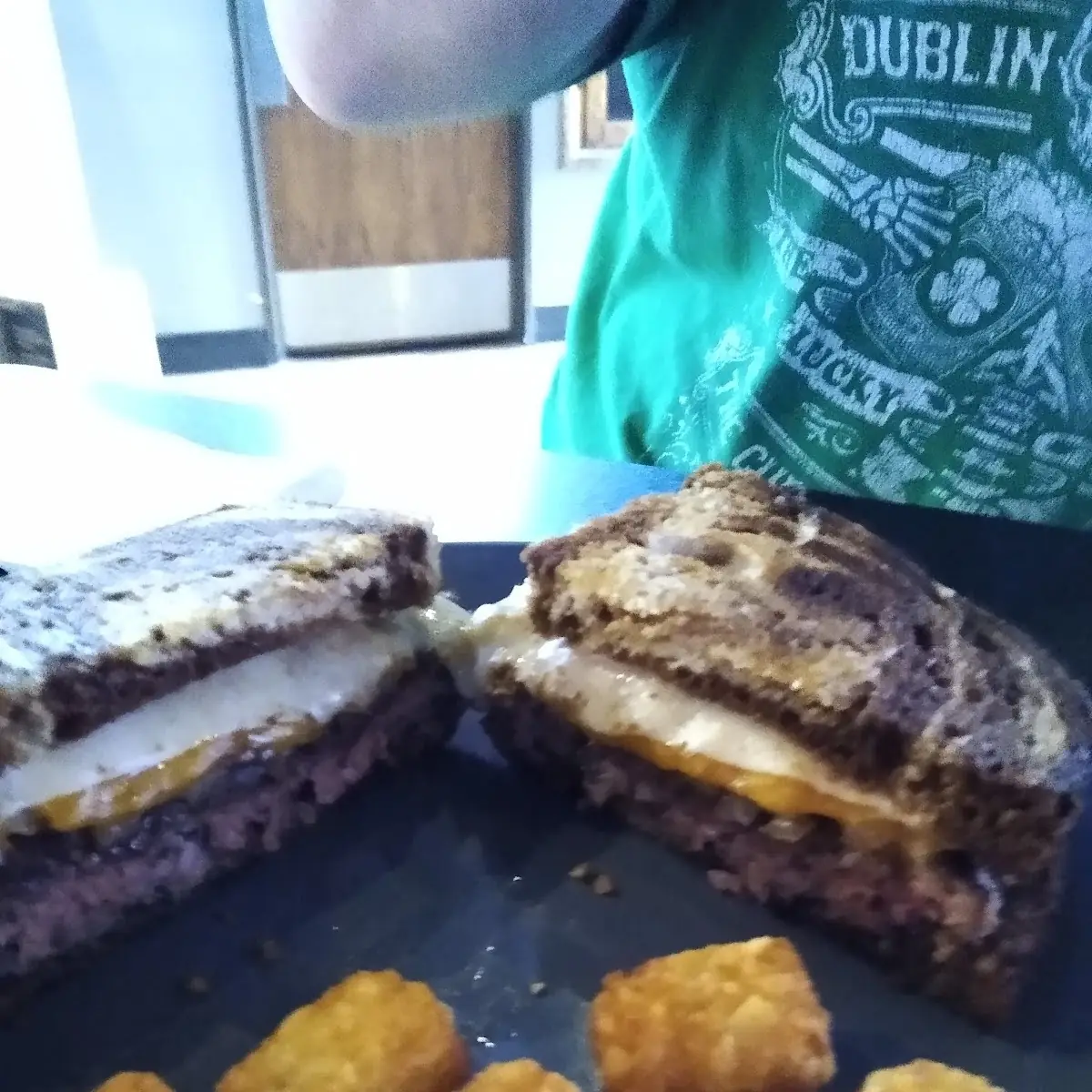 Patty Melt with Tots