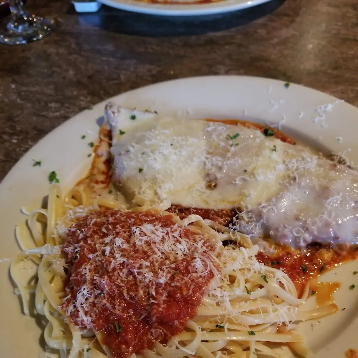 Chicken Parmigiana Dinner Special