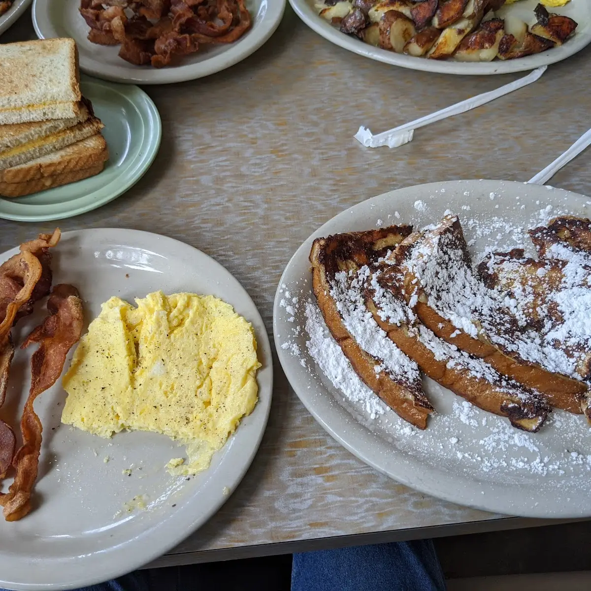 French Toast Scrambled Eggs Bacon