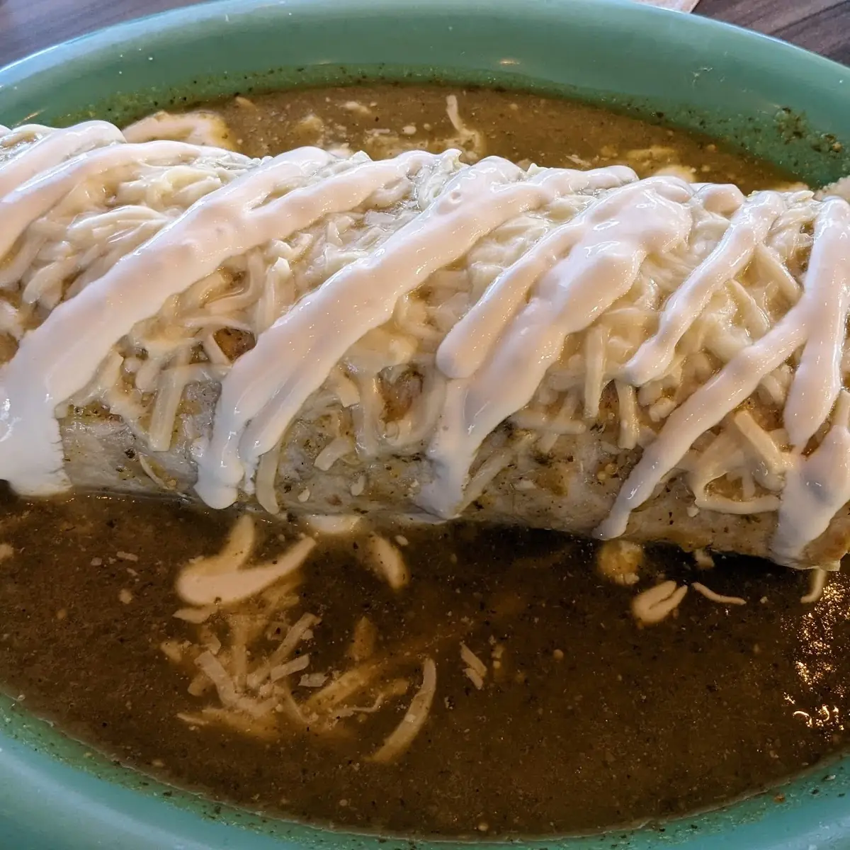 Chile Verde Wet Burrito