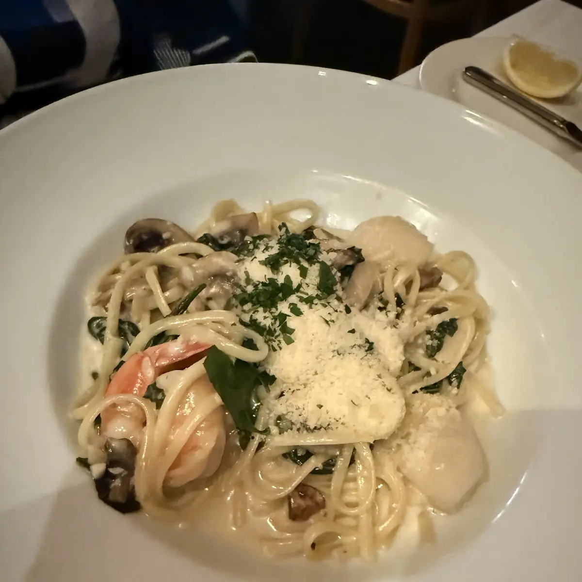 Scallop and Shrimp Linguine