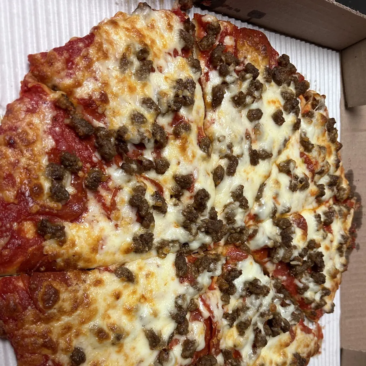 Sausage and Pepperoni Pizza