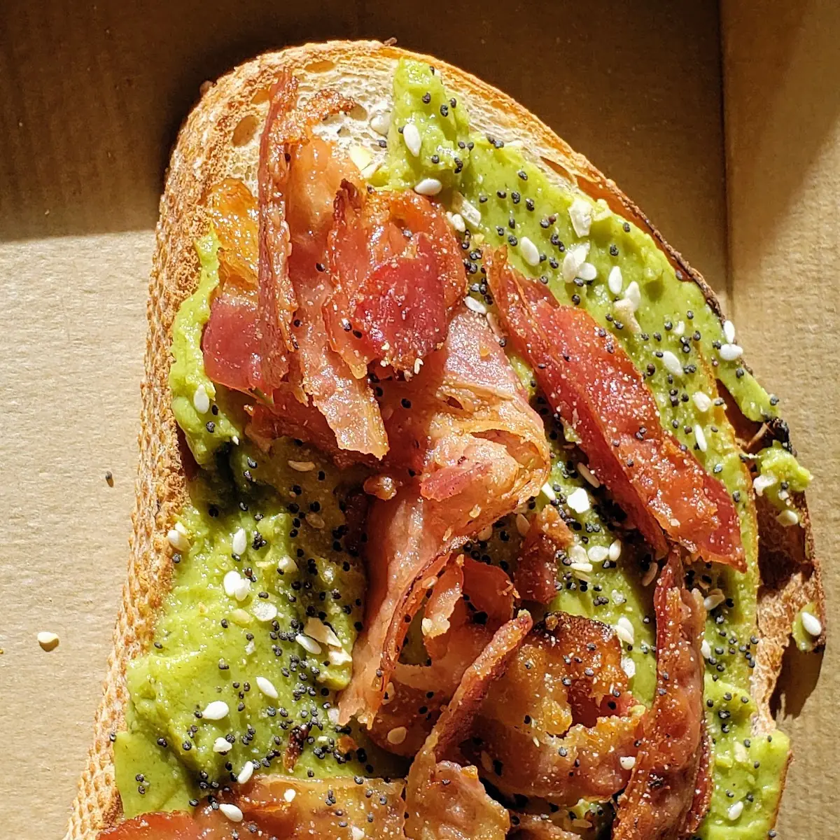 Bacon-Topped Avocado Toast