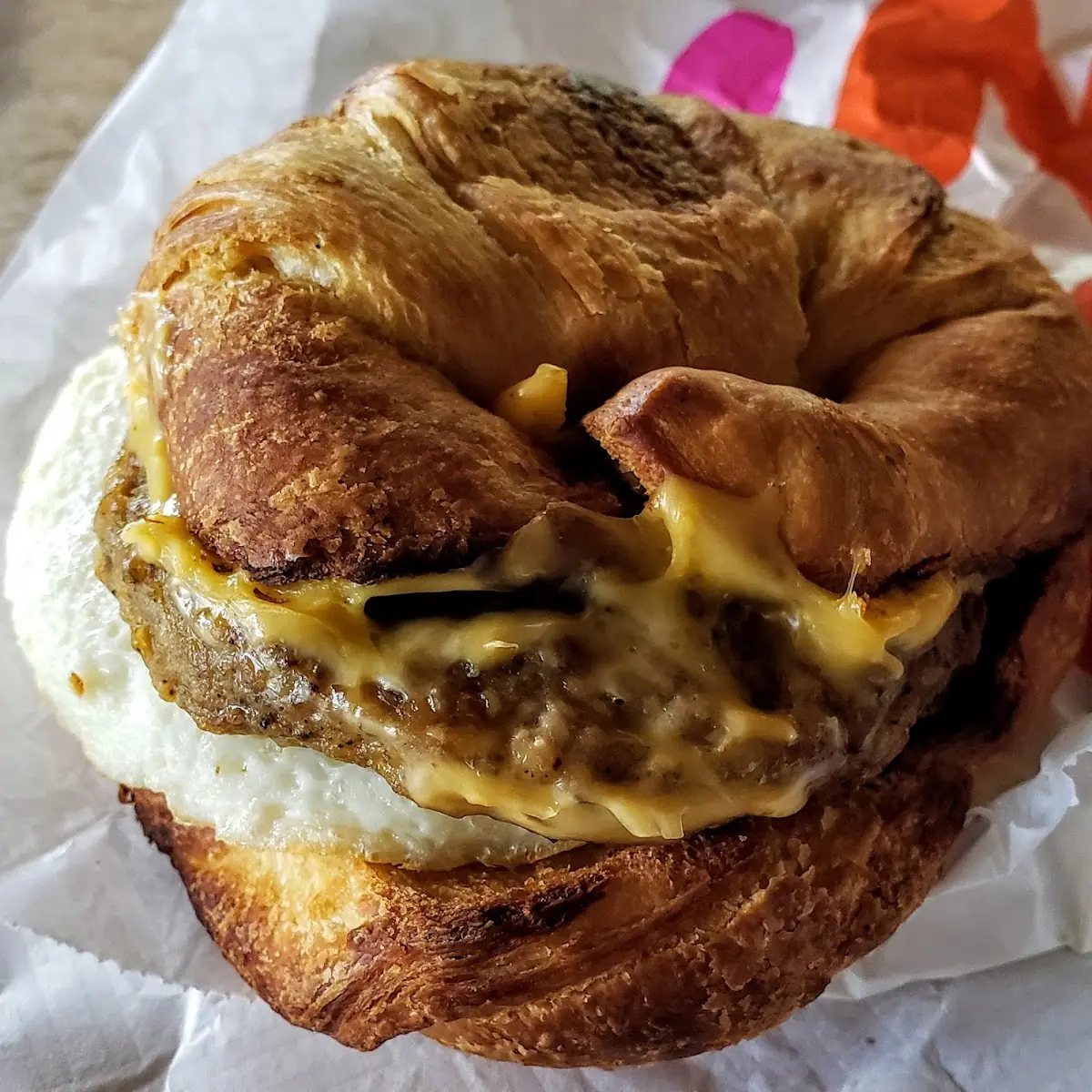 Sausage Egg and Cheese Croissant