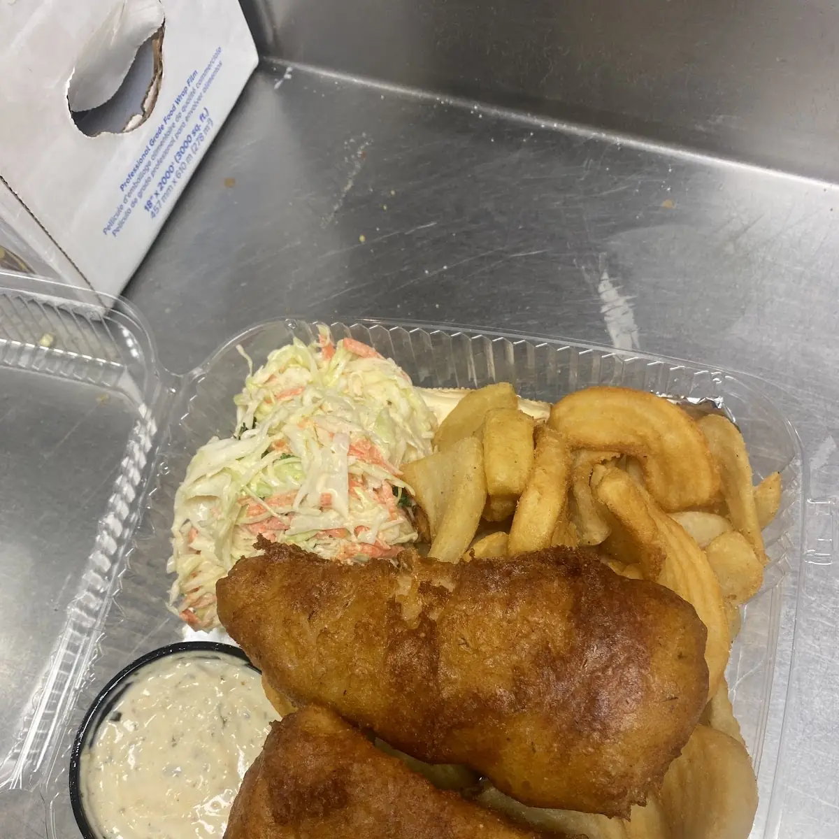 Fish and Chips and Coleslaw