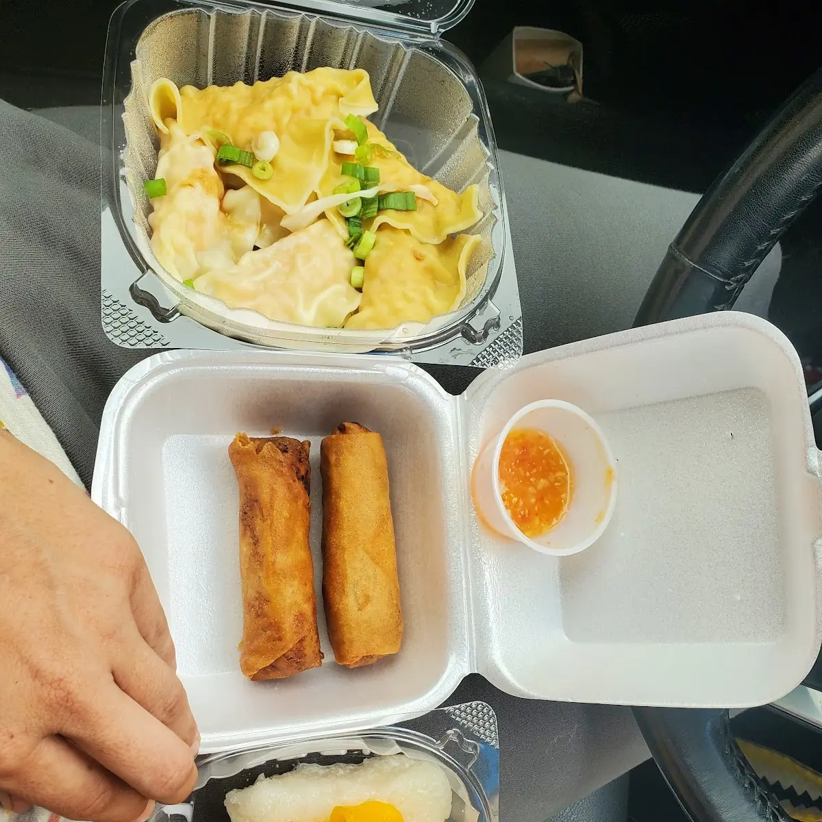 Egg Roll Potstickers Mango Sticky Rice