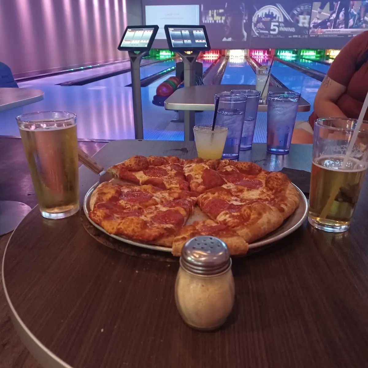 Bud Light and Pepperoni Pizza