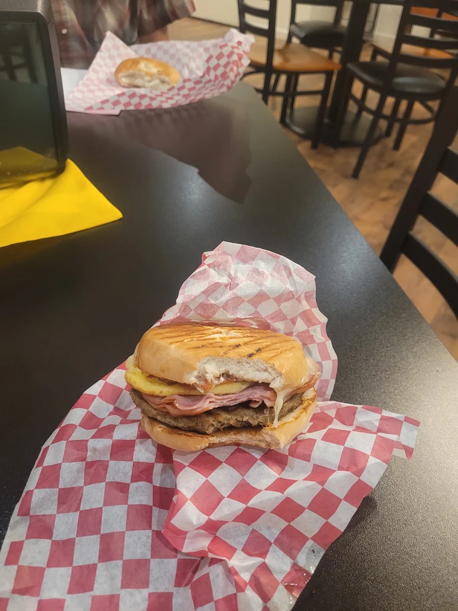 All Meat Breakfast Sandwich on a Bagel