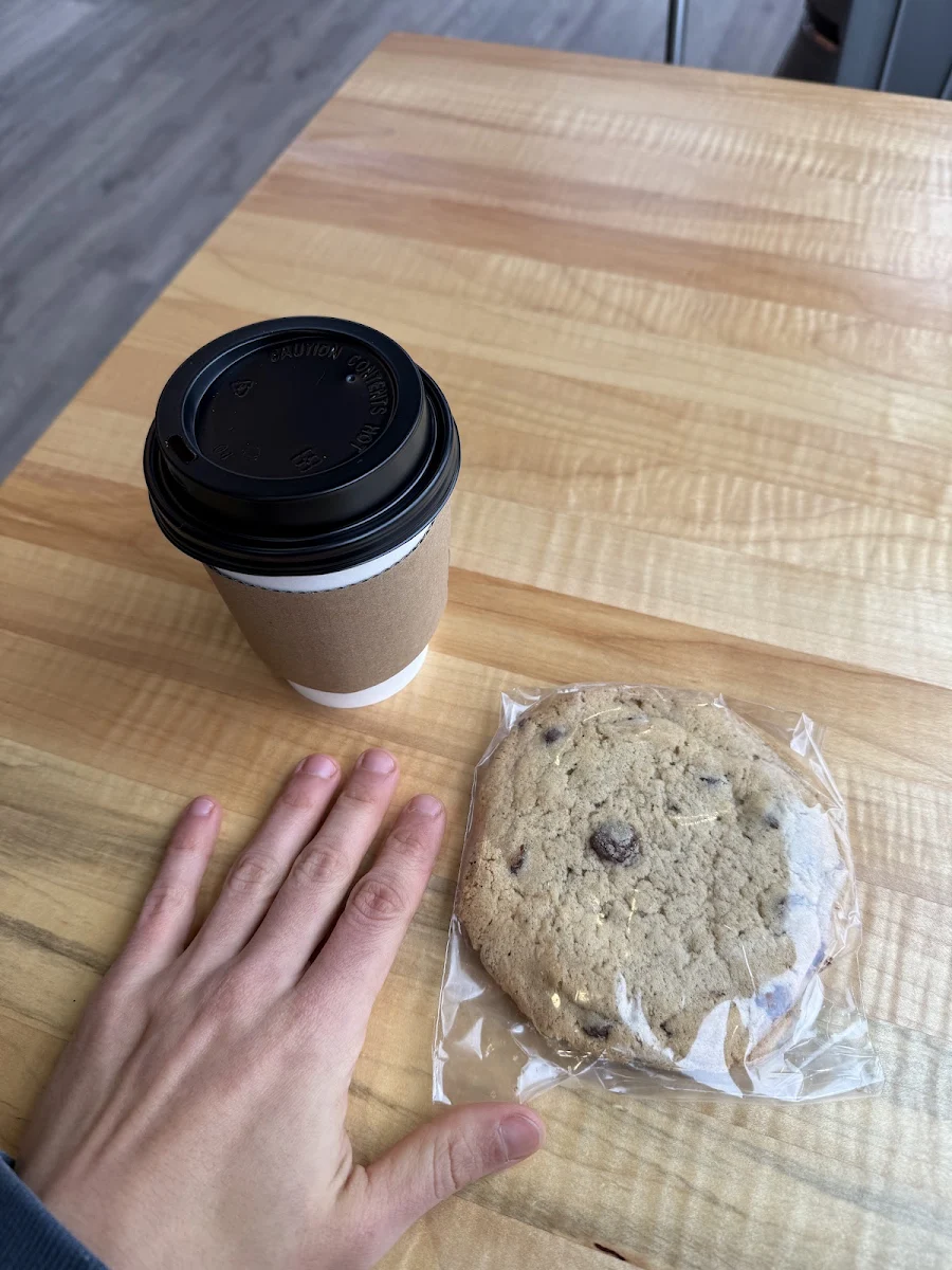 Chocolate Chip Cookie and Drip Coffee