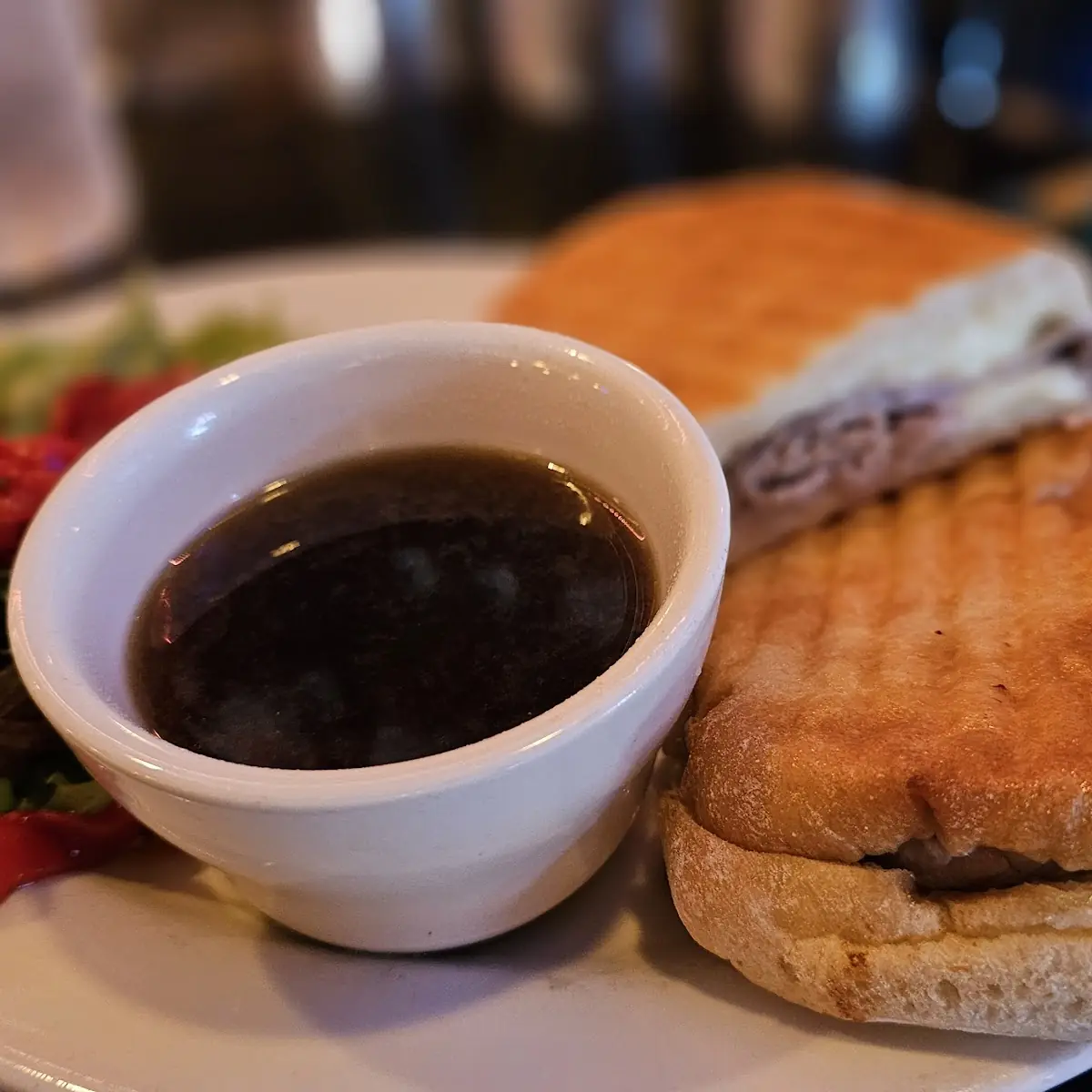 French Dip Roast Beef Panini