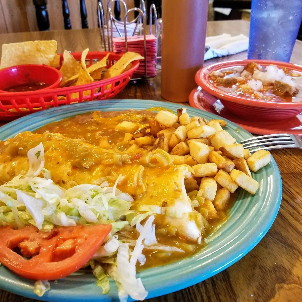 Shredded Beef Burrito Con Papas