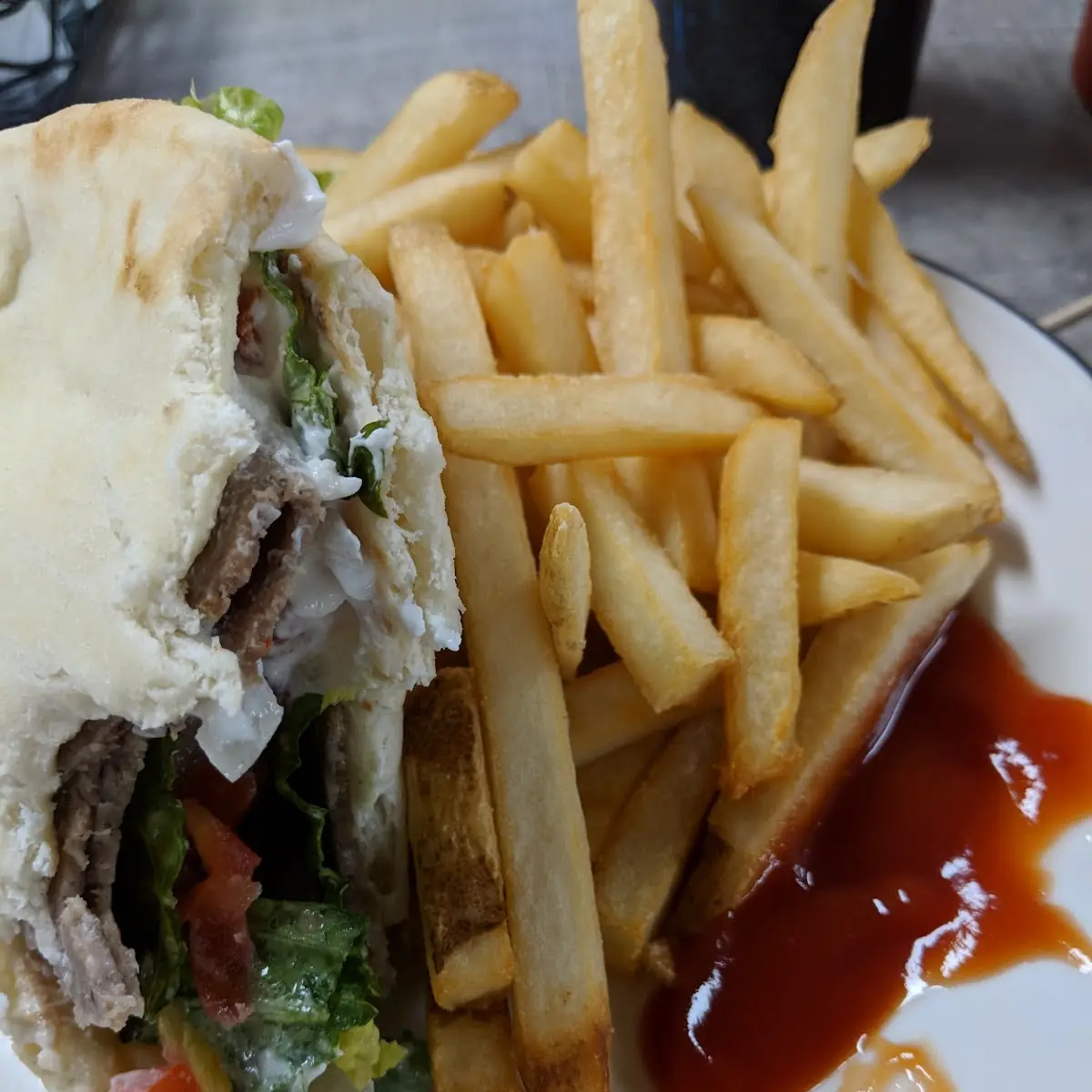 Gyro Sandwich with Fries
