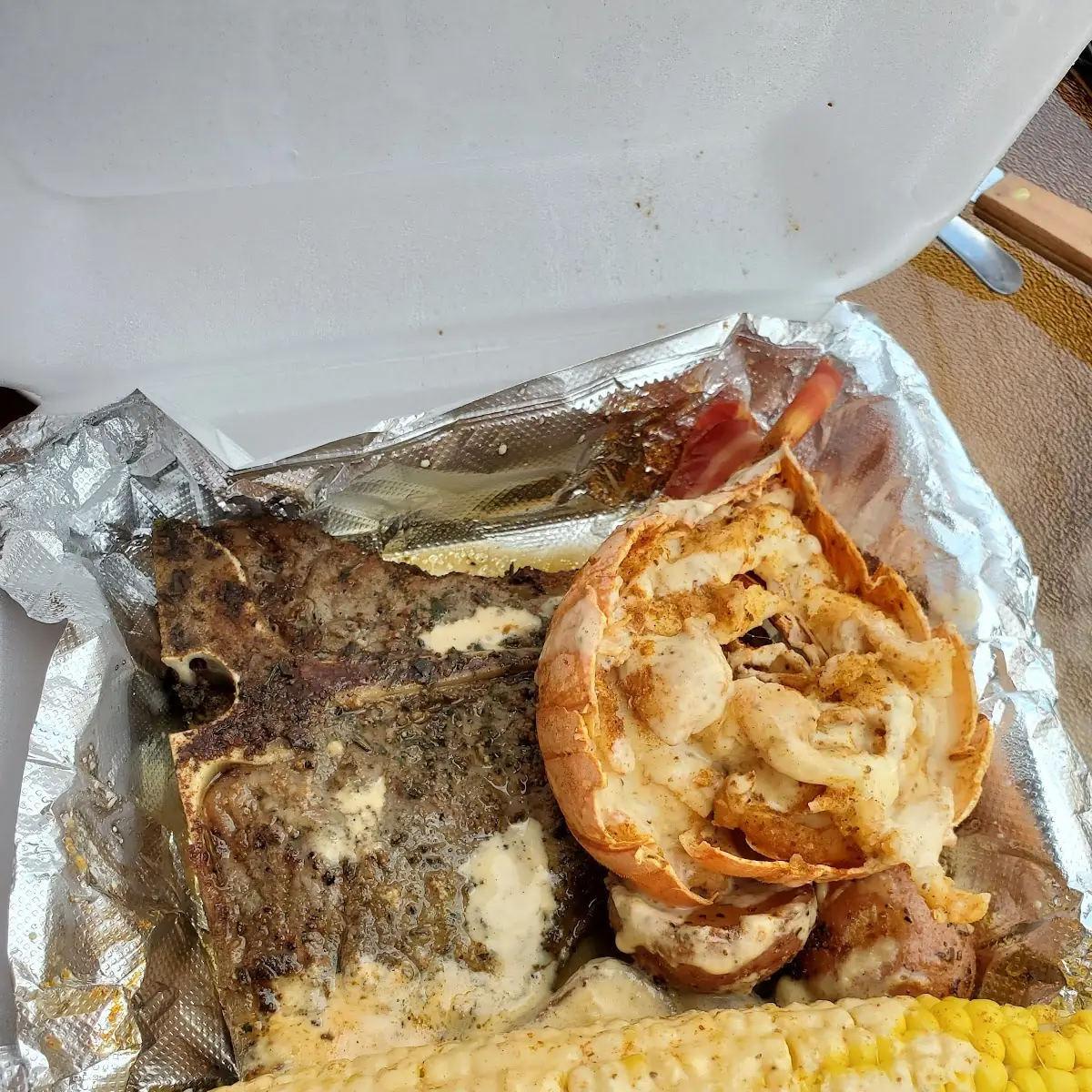 T Bone Steak Lobster Tail