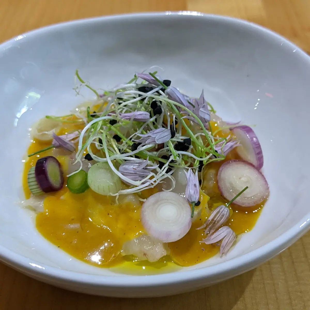 Cod Passion Fruit Tomatillo Corn