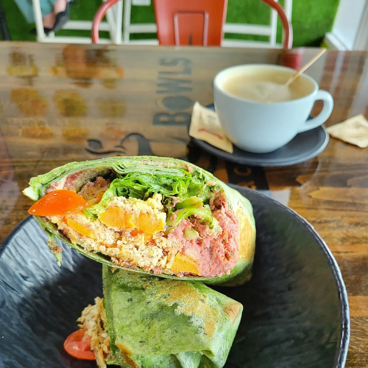 Quinoa Burger Wrap