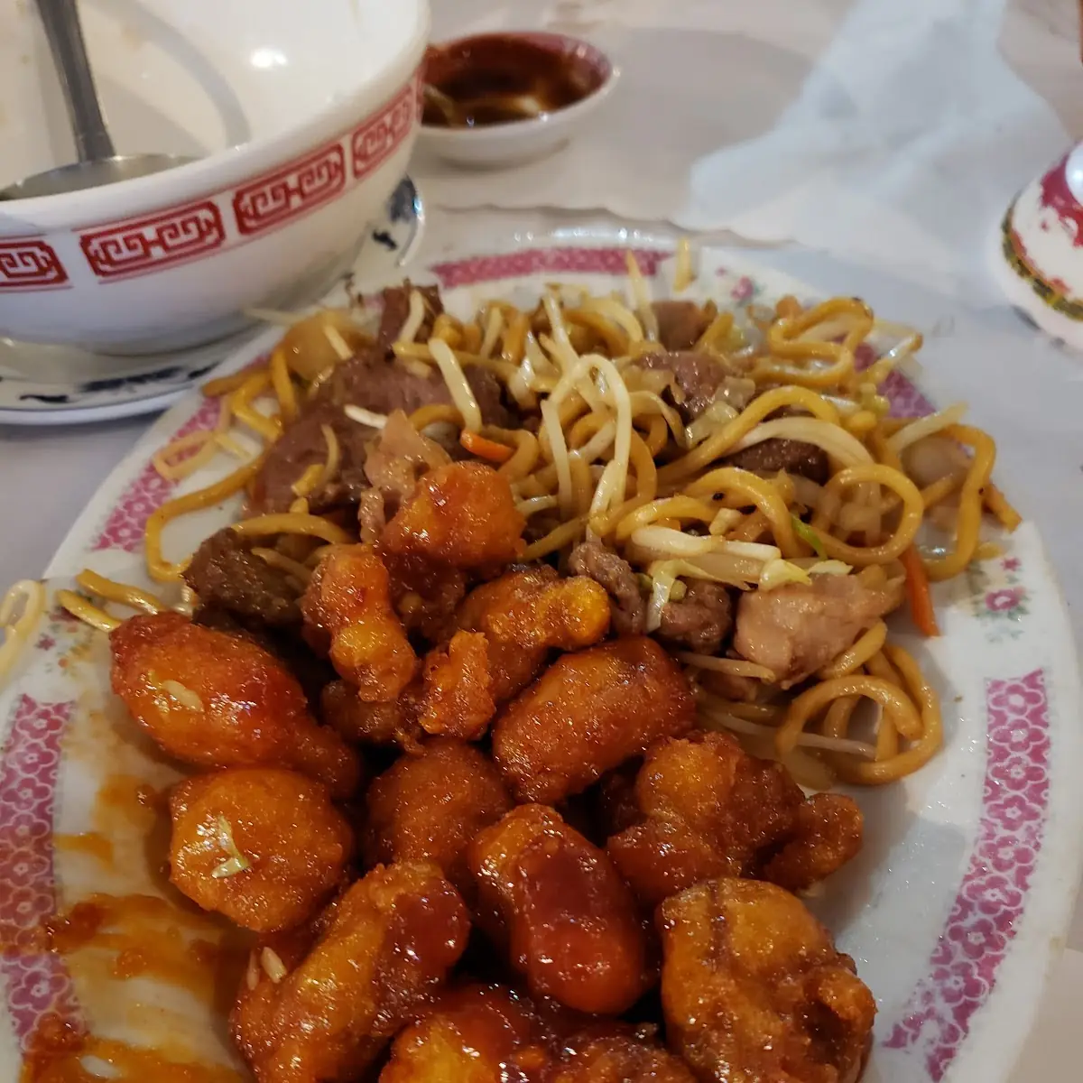 Crispy Pork & Combination Chow Mein