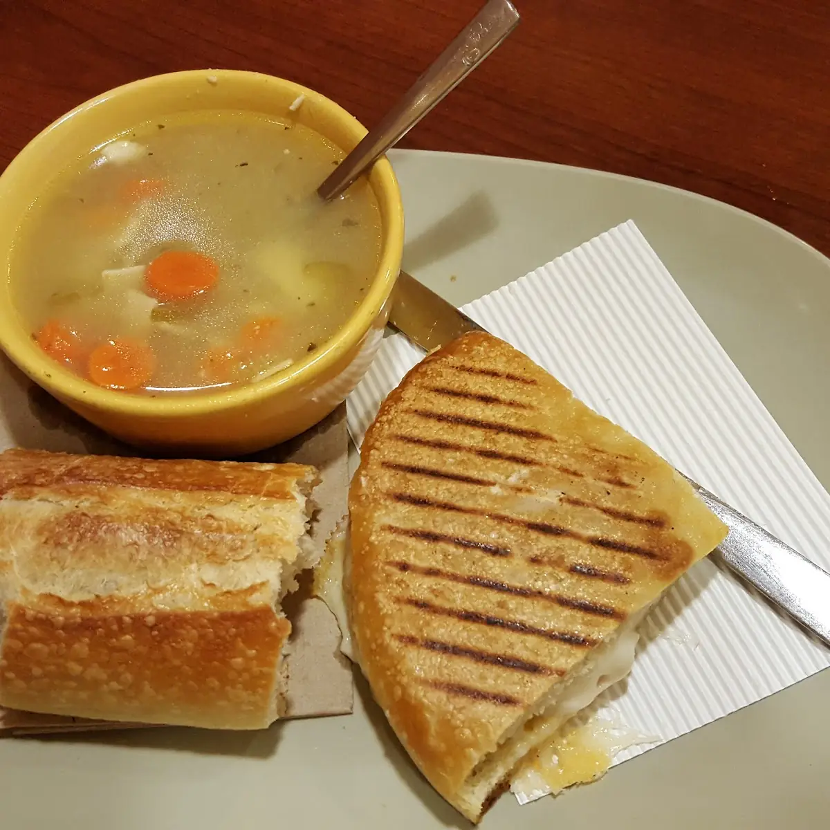 Chicken Soup and Chicken Panini