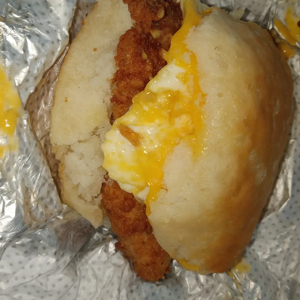 Egg White Fried Chicken & Biscuit