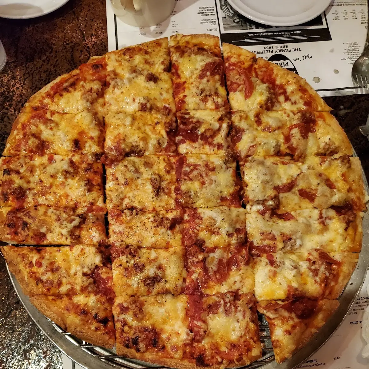 Sausage Pepperoni Pizza