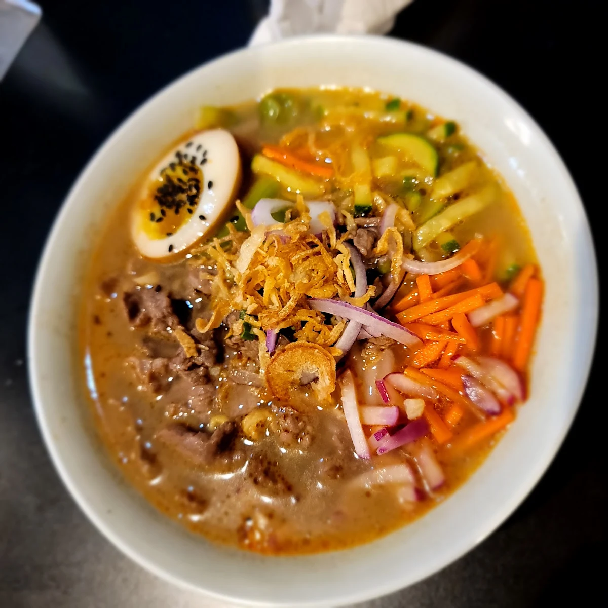 Pork Ramen & Egg Rolls