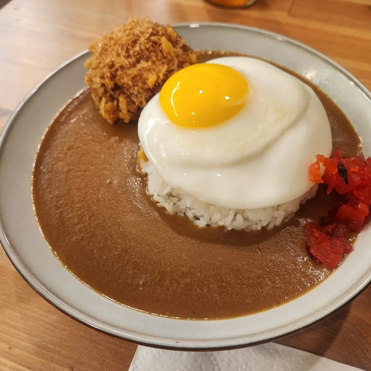 Katsu Curry with Fried Egg