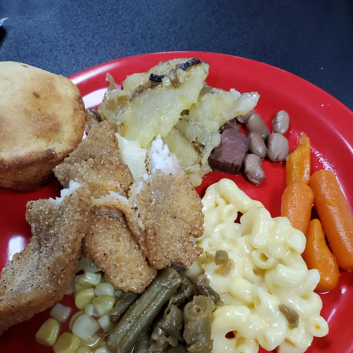 Fish Fillets Green Beans Cornbread
