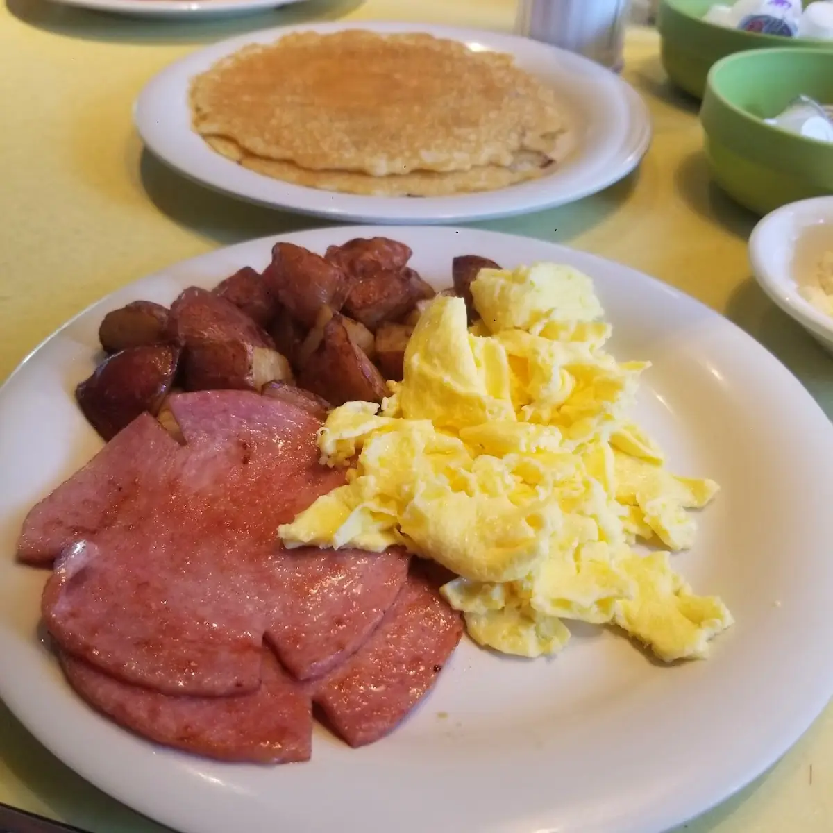 Pork Roll Scrambled Eggs Home Fries