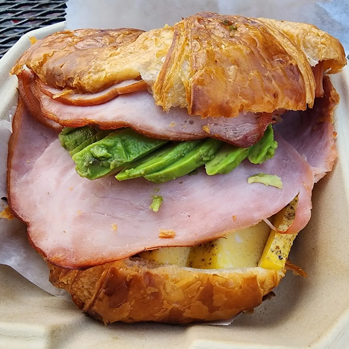 Ham Egg Cheese Avocado Croissant