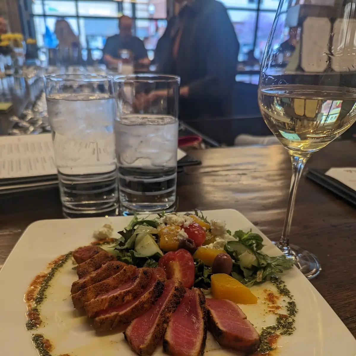 Vino Bistro Salad Flat Iron Steak