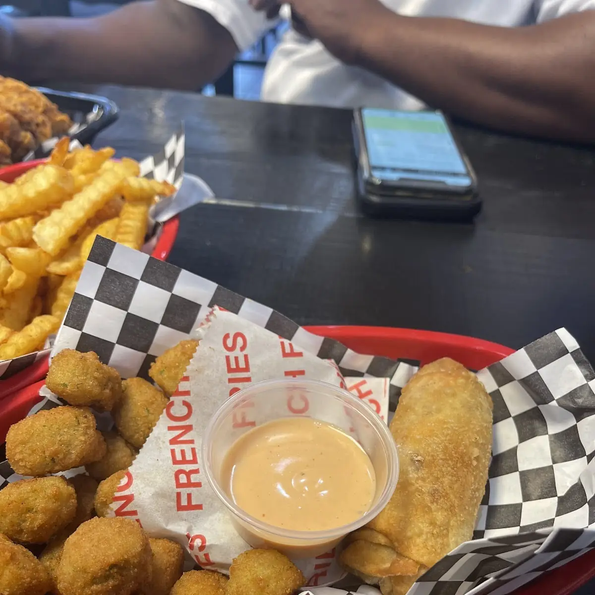 Fried Okra and Cheeseburger Egg Roll