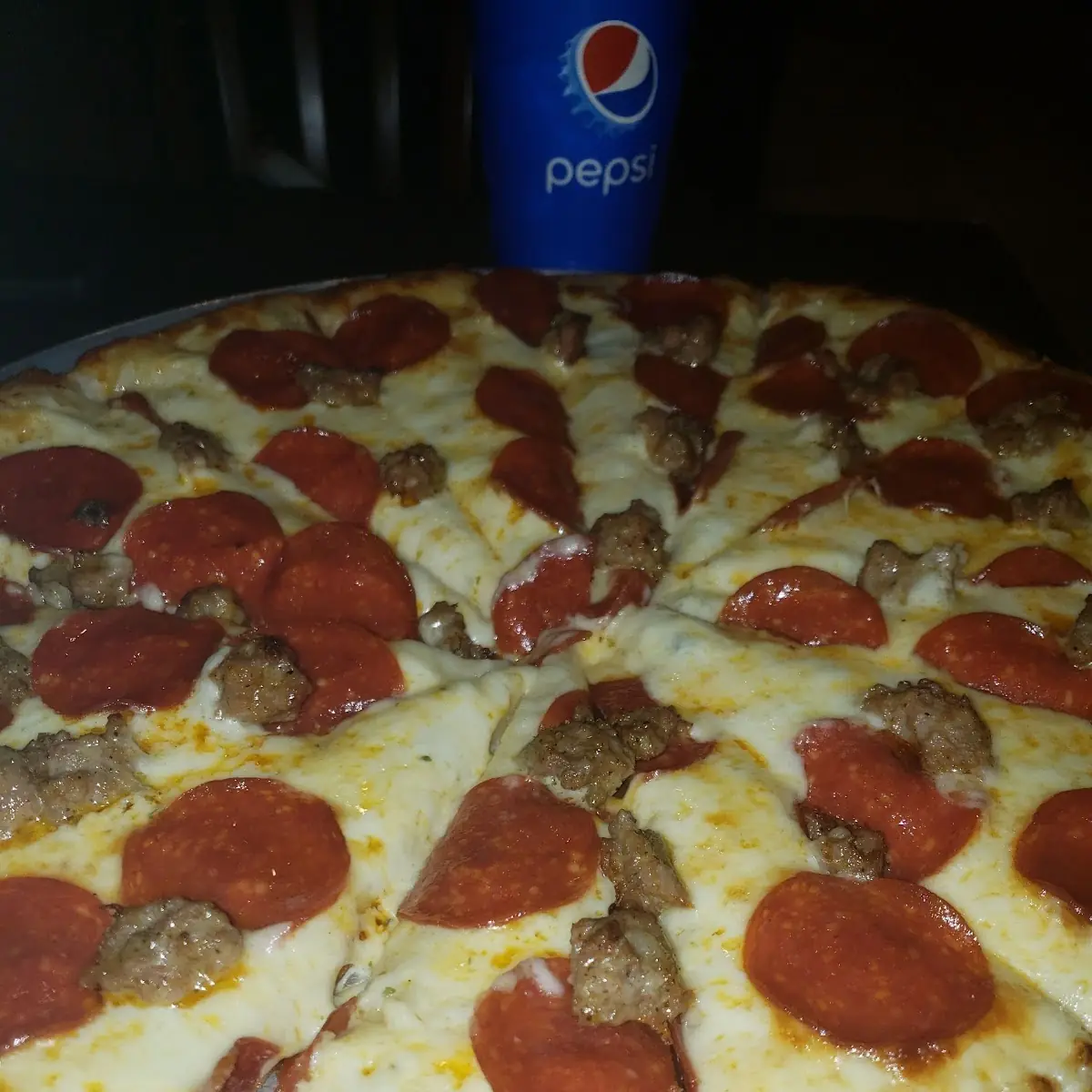Sausage and Pepperoni Pizza