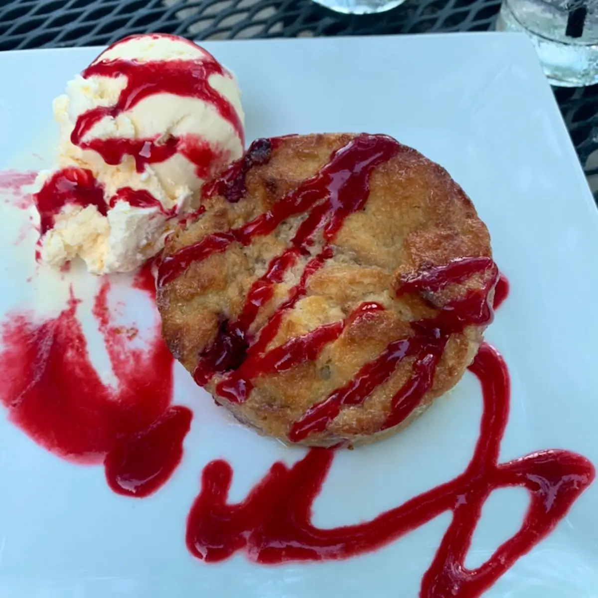 White Chocolate and Raspberry Bread Pudding