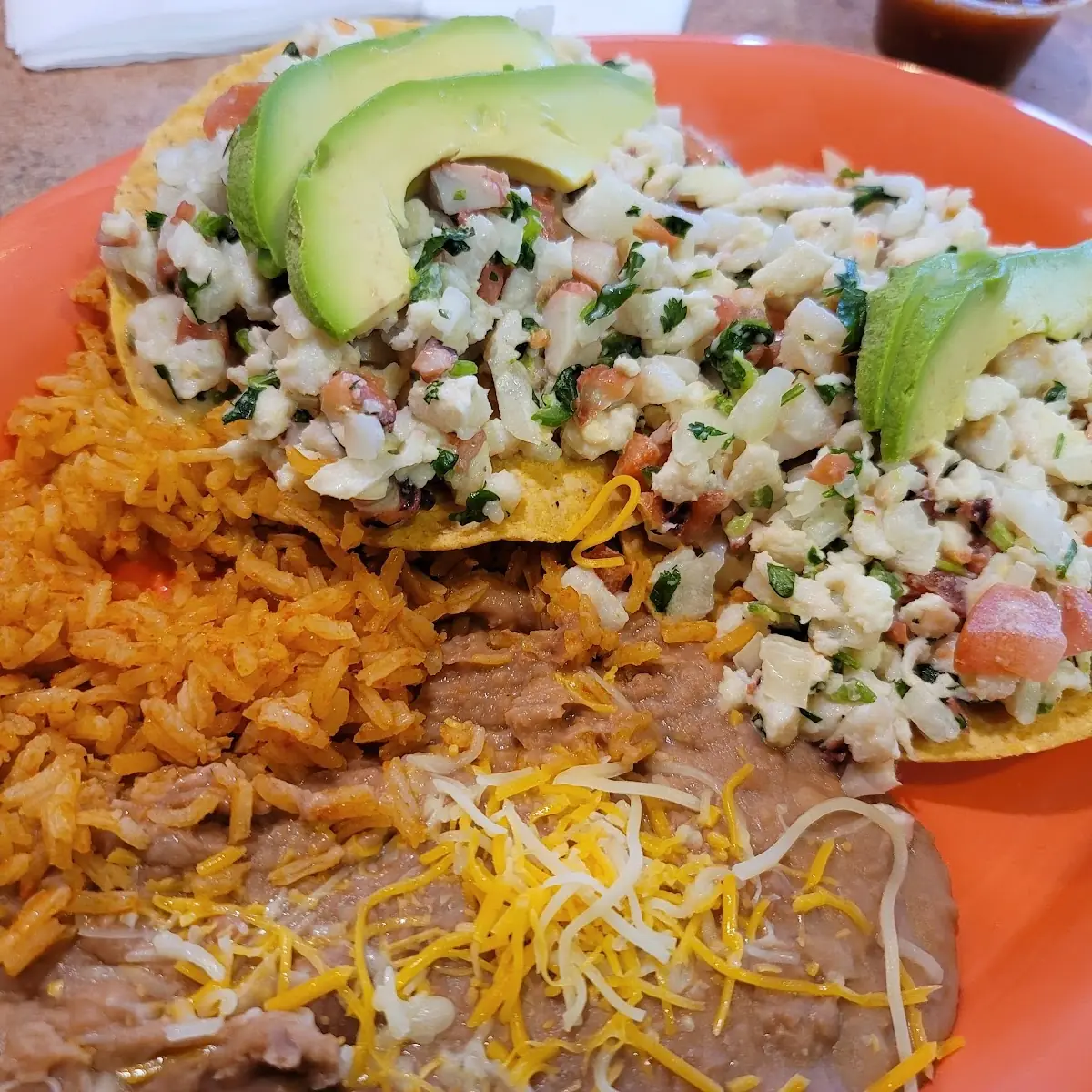 Seafood Tostada De Ceviche