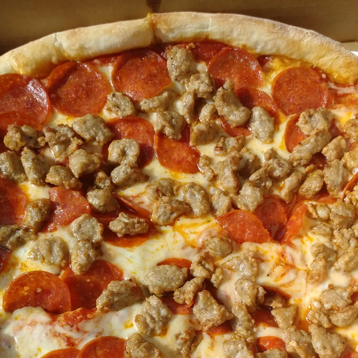 Pepperoni and Sausage Pizza
