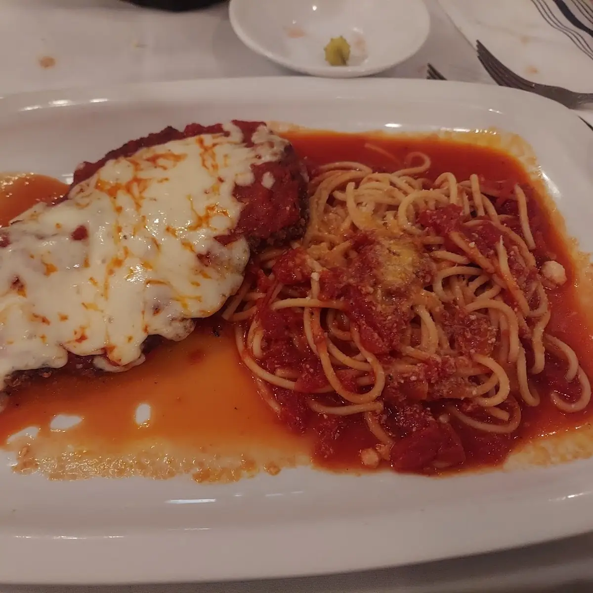 Spaghetti with Chicken Parmesan